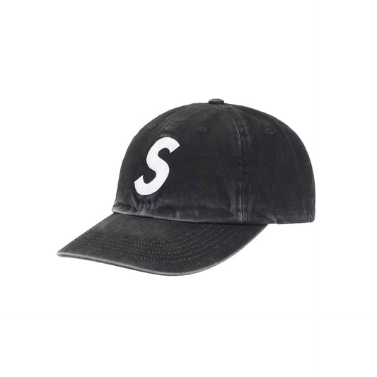 Supreme Pigment Coated 2-Tone S Logo 6-Panel Black