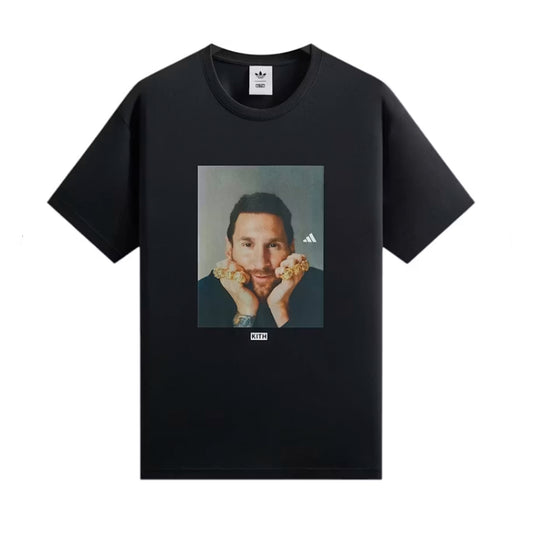 Kith x adidas Messi Football Graphic Tee Black