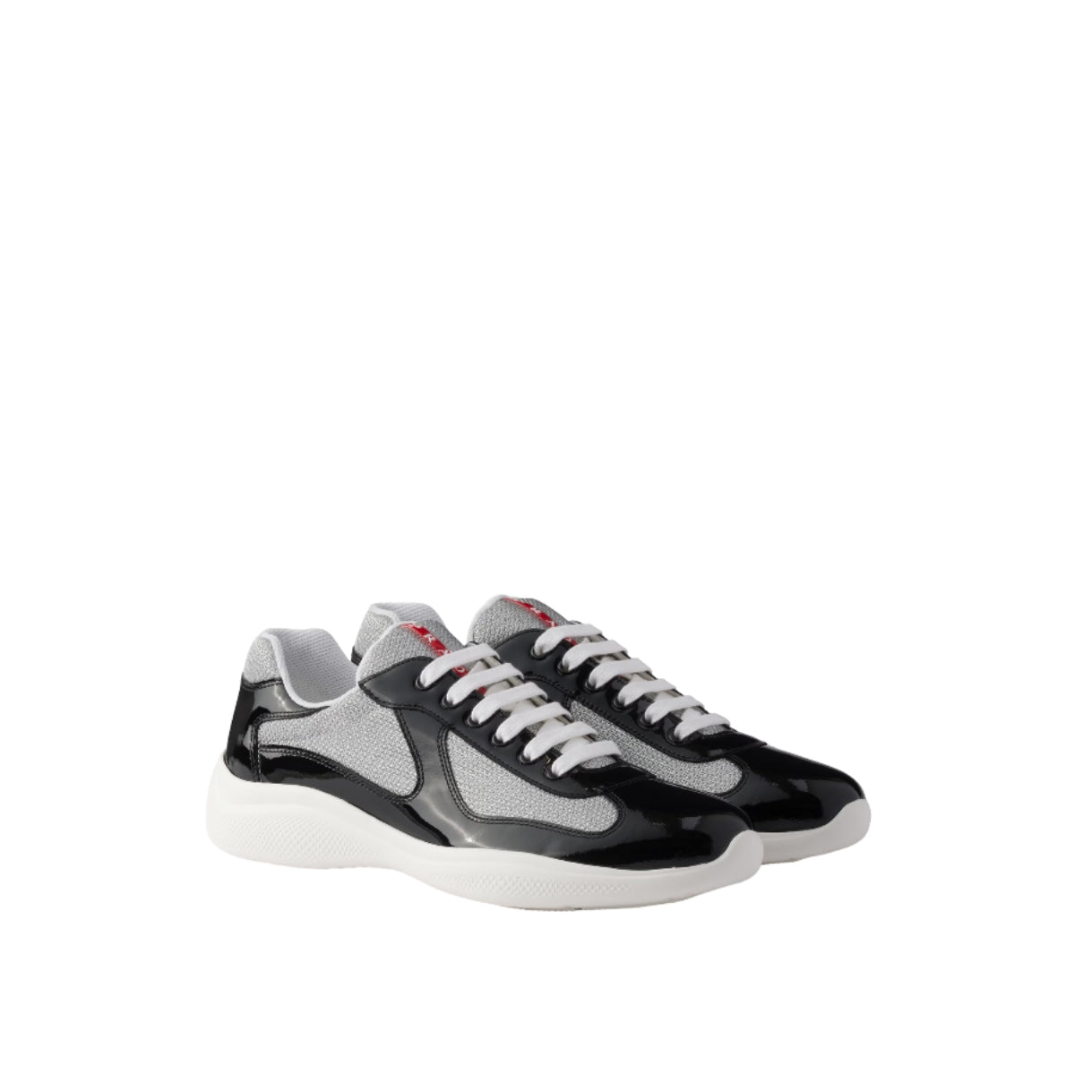 4E3400 ASZ F0I89 F G000 Prada America's Cup Patent Leather Black/Silver