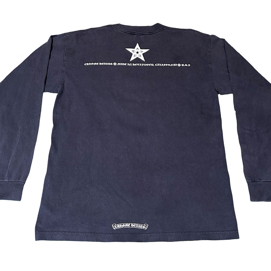 Chrome Hearts Vintage Stars Neck Black Long Sleeve [USED] - L (Used)