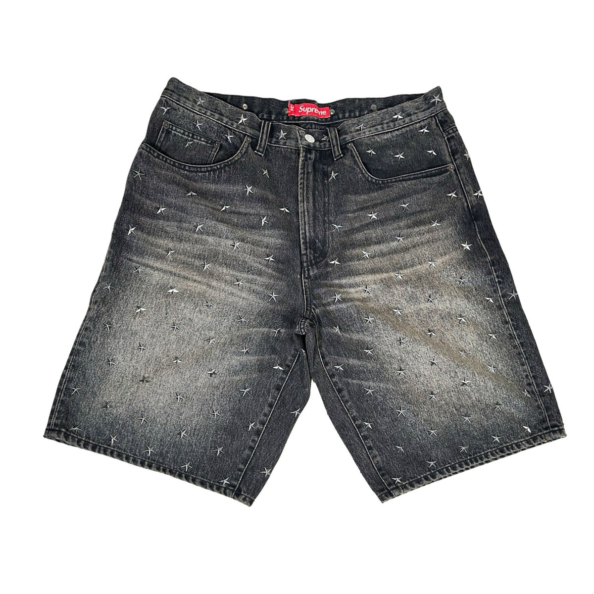 Supreme Stars Studded Baggy Denim Short Black [USED] - 34 (Used)