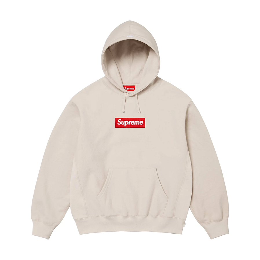 Supreme Box Logo Hooded Sweatshirt FW24 Stone