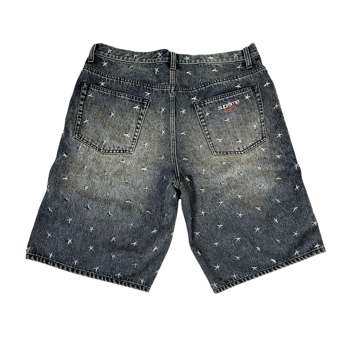 Supreme Stars Studded Baggy Denim Short Black [USED] - 34 (Used)