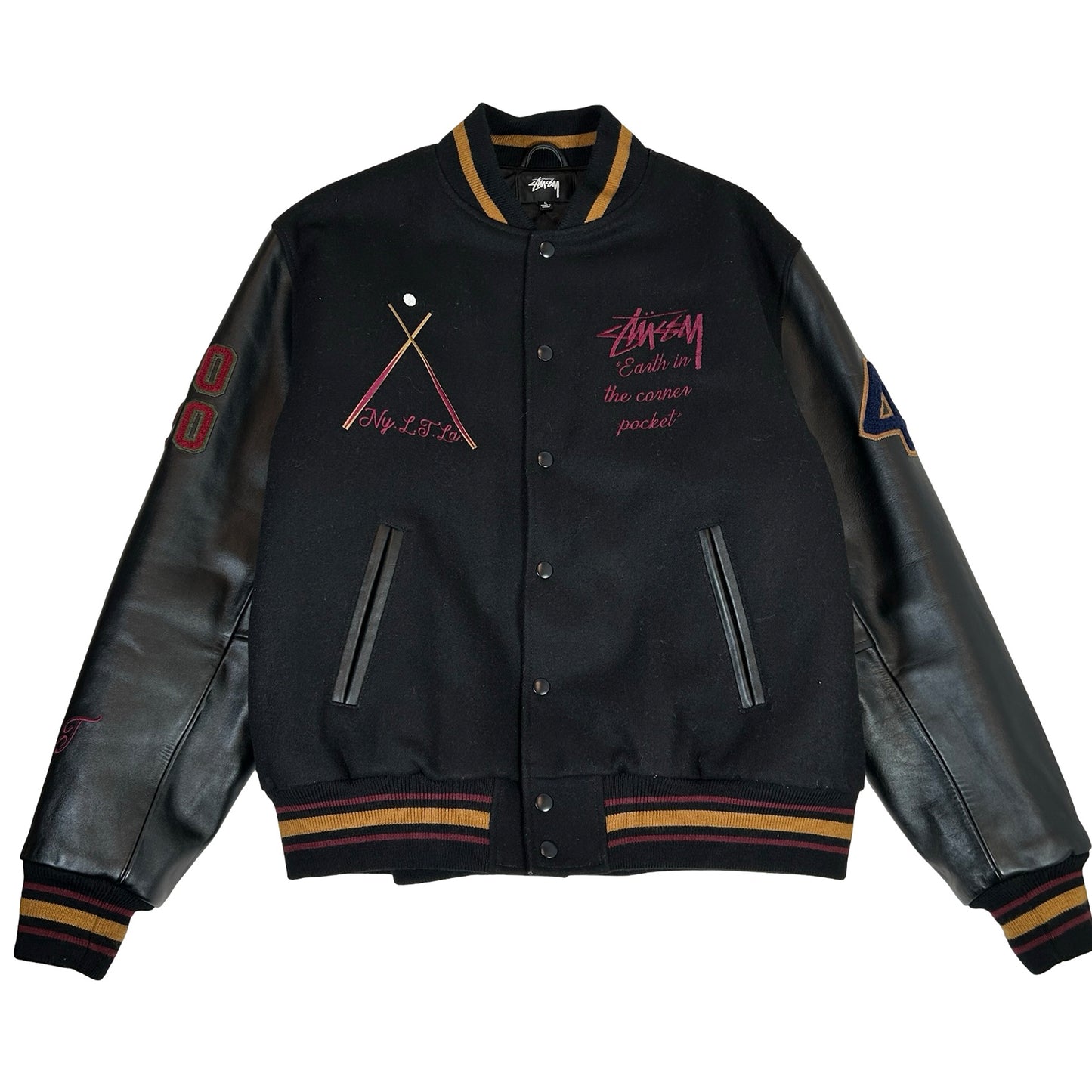 Stussy 40th Anniversary Varsity Jacket Black [USED] - L (Used)