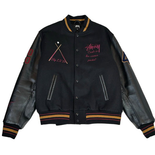 Stussy 40th Anniversary Varsity Jacket Black [USED] - L (Used)
