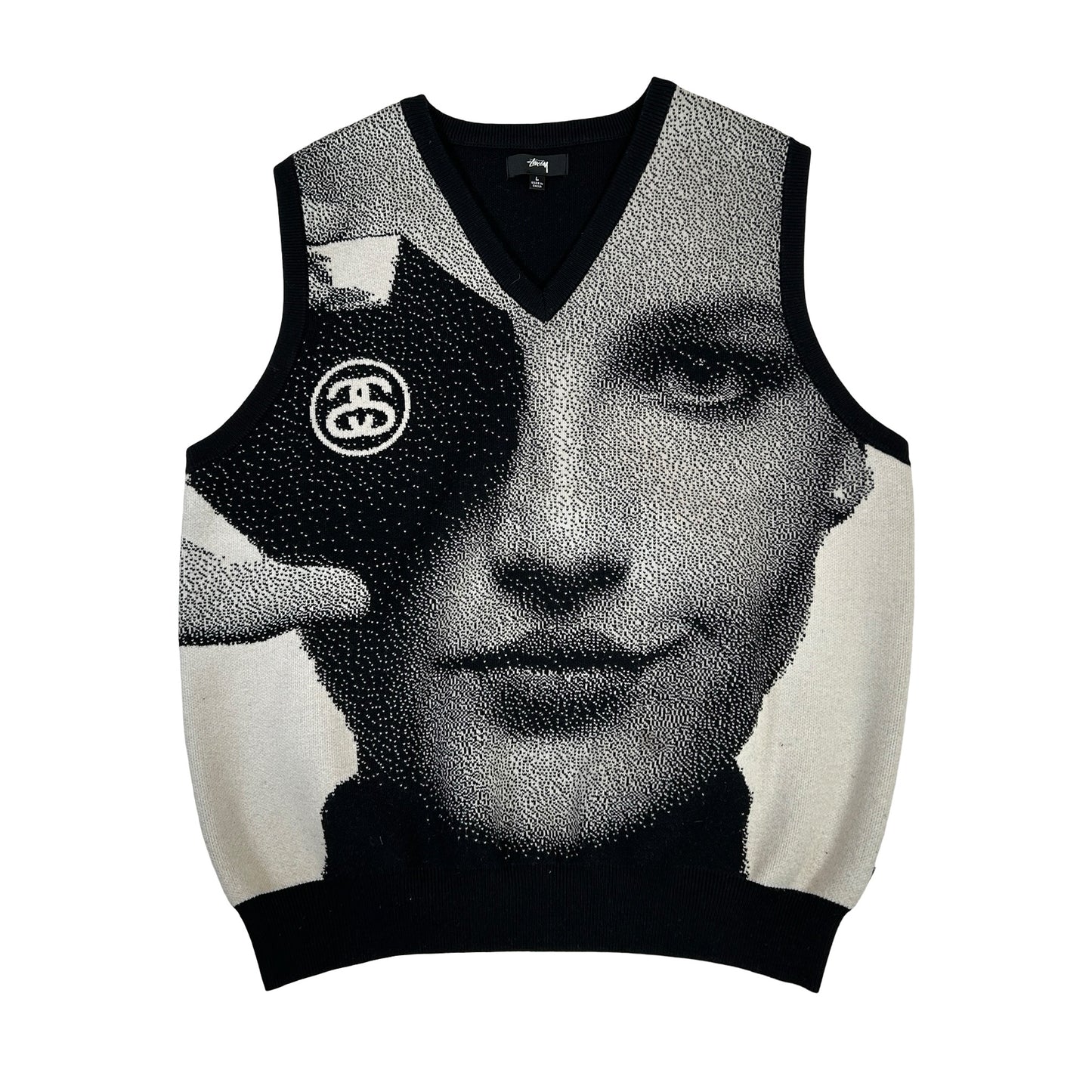 Stussy Photo Jacquard Vest Black [USED] - L (Used)
