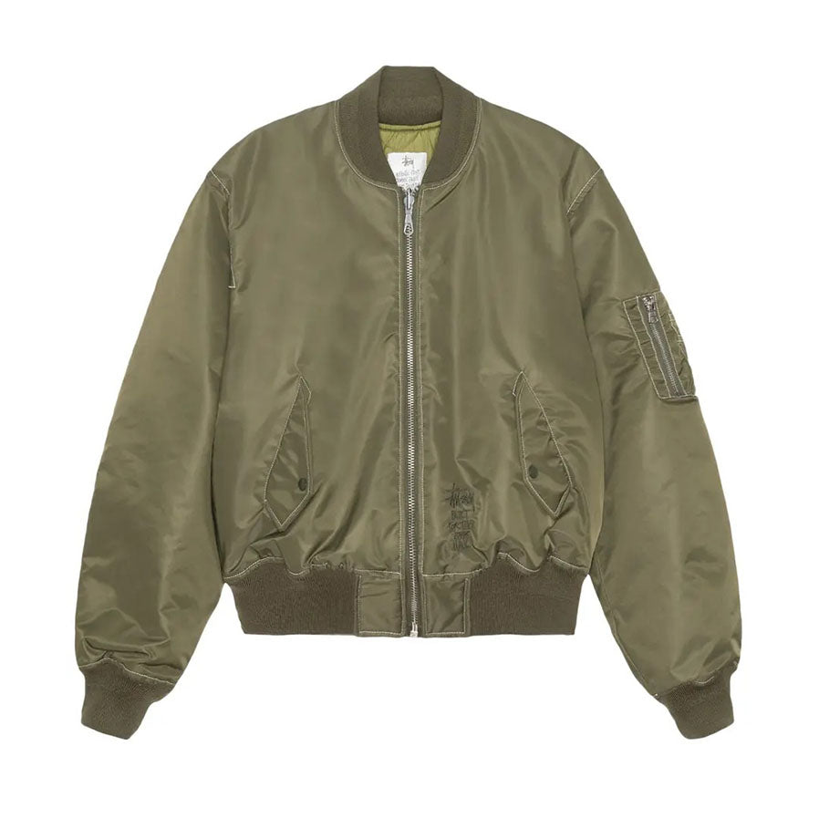 Stussy Built Reversible Bomber Jacket Olive [USED] - M (Used)