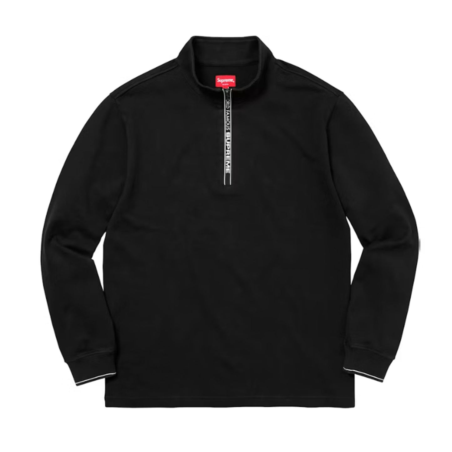 Supreme World Famous Half Zip Pullover Black [USED] - M (Used)