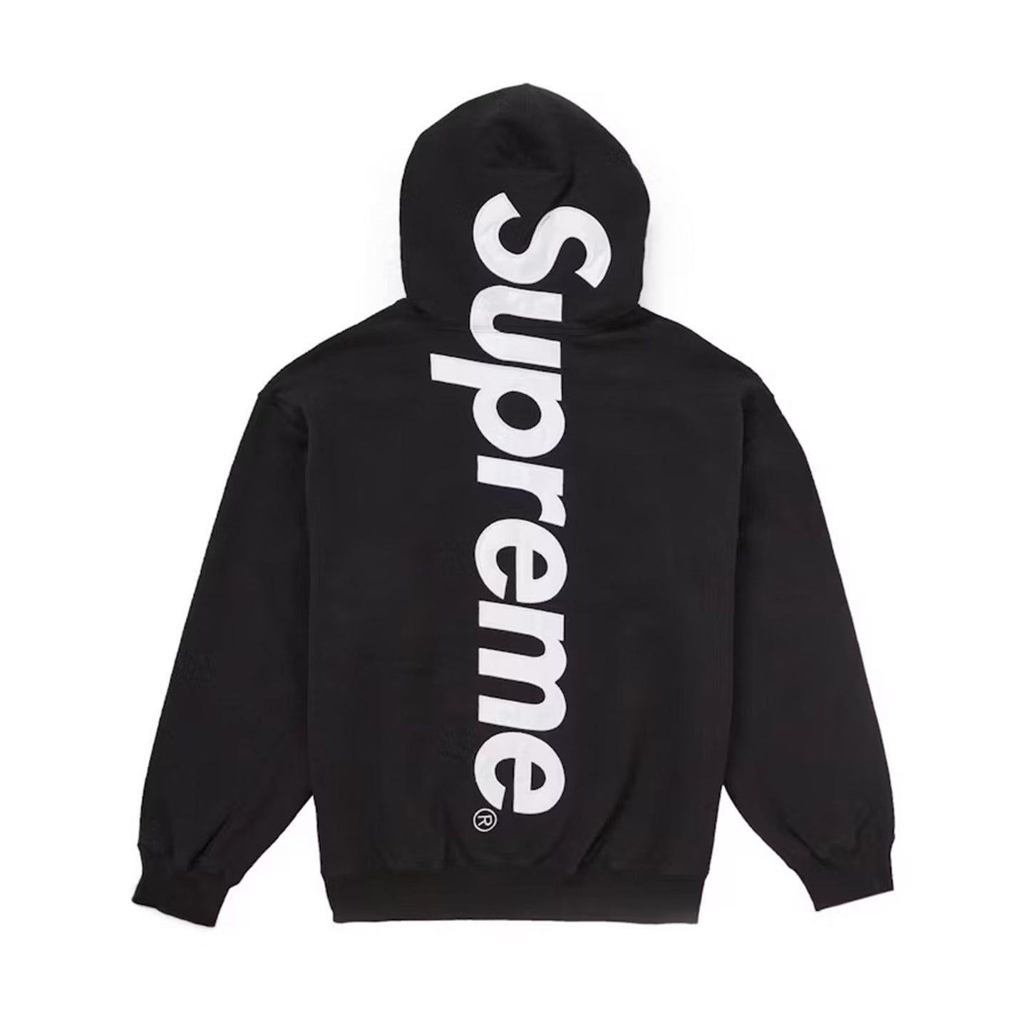 Supreme Satin Applique Hooded Sweatshirt (FW24) Black [USED] - S (Used)