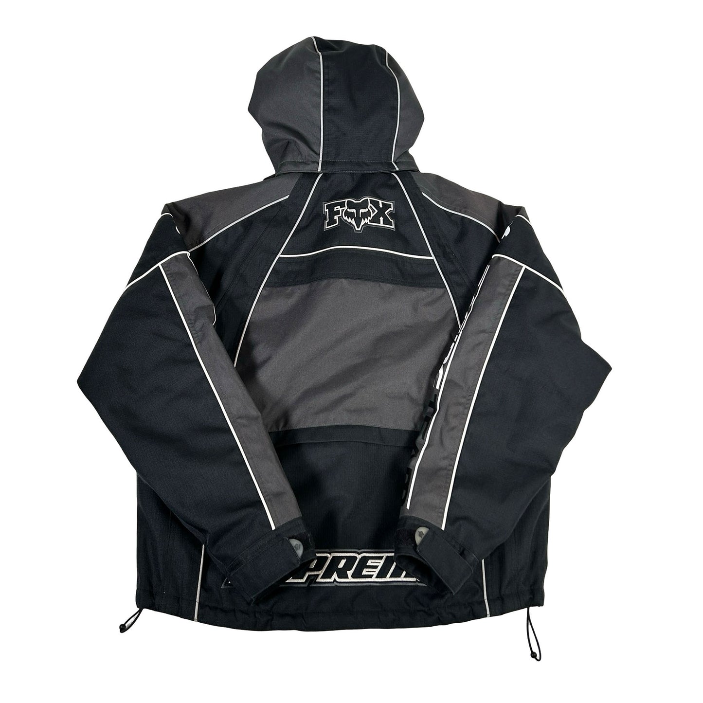 Supreme Fox Racing Zip Up Hooded Sweatshirt Black [USED] - M (Used)