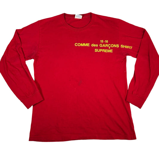 Supreme Comme Des Garcons FW15 Red Yellow Longsleeve [USED] - M (Used)