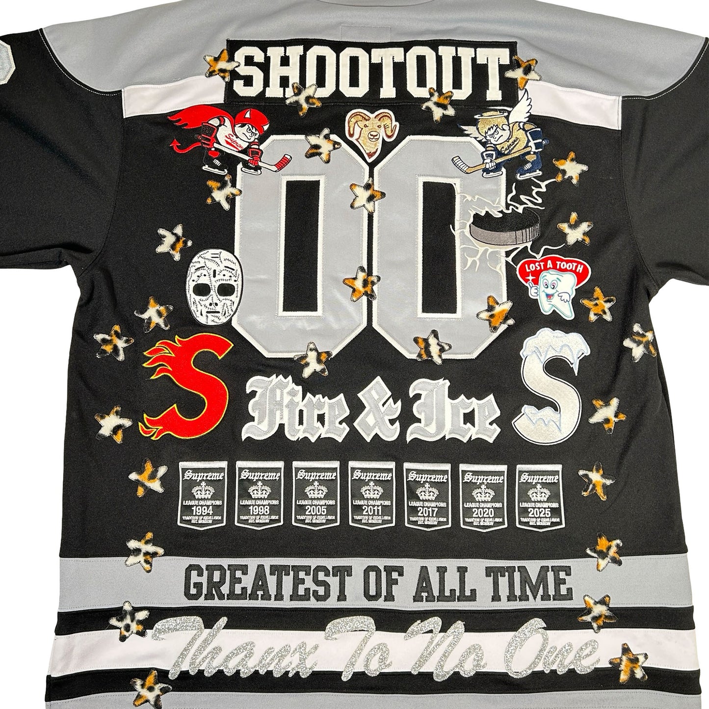 Supreme Fire & Ice Hockey Jersey Light Black [USED] - XL (Used)
