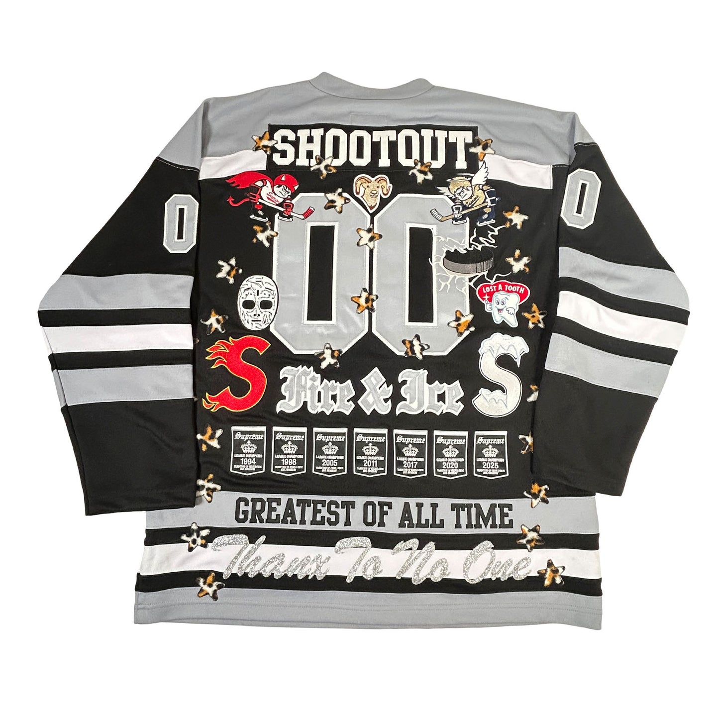 Supreme Fire & Ice Hockey Jersey Light Black [USED] - XL (Used)
