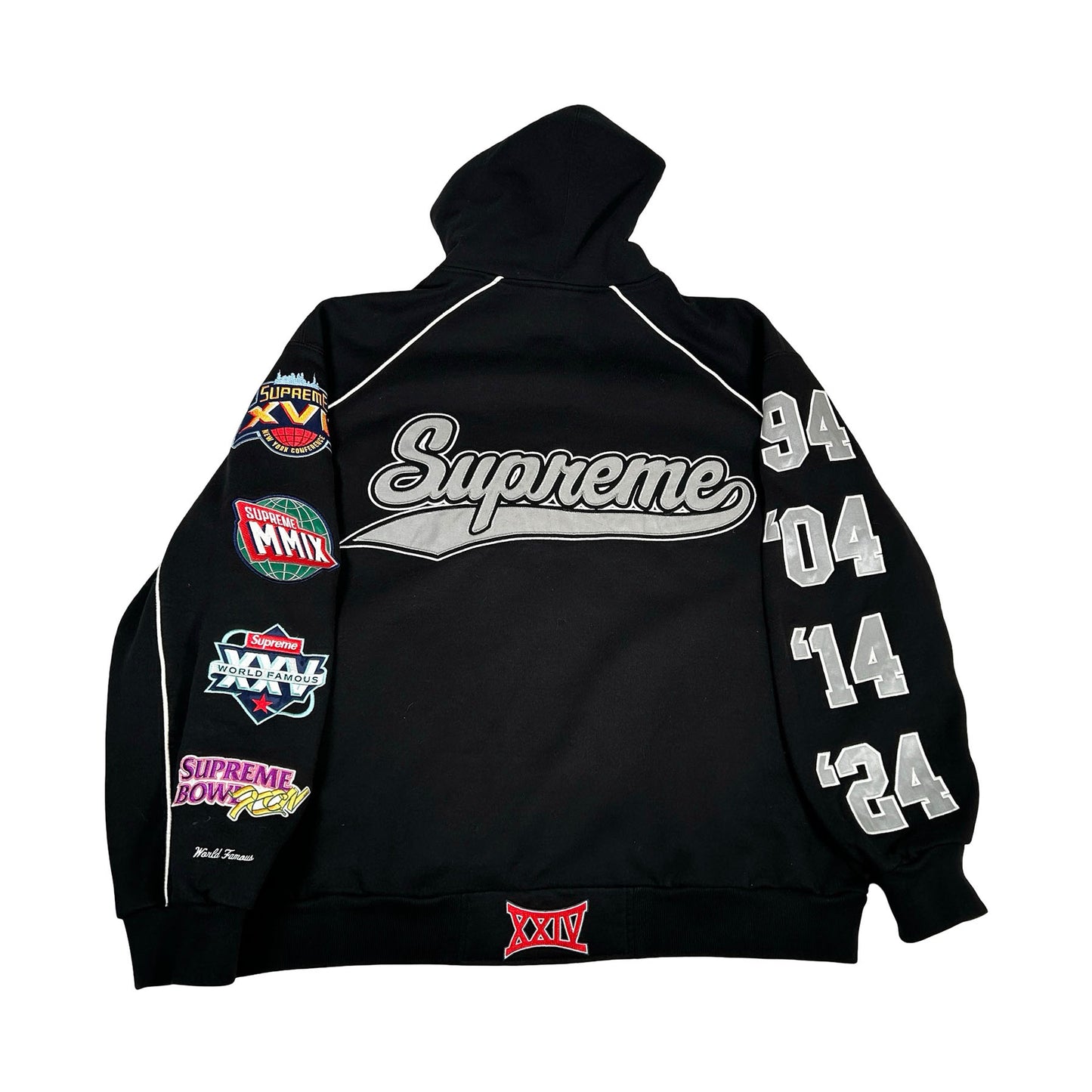 Supreme Playoffs Zip Up Hooded Sweatshirt Black [USED] - XL (Used)