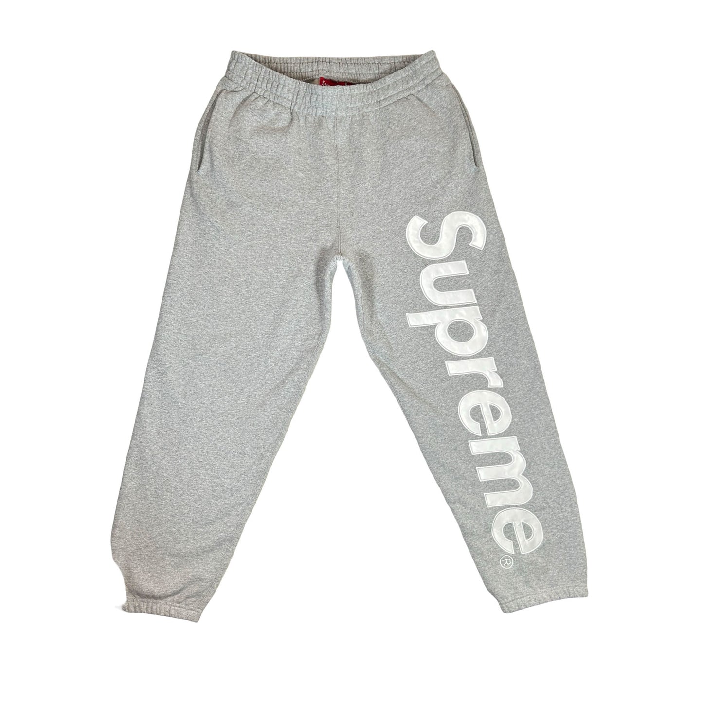 Supreme Satin Applique Sweatpant (SS26) Heather Grey [USED] - M (Used)