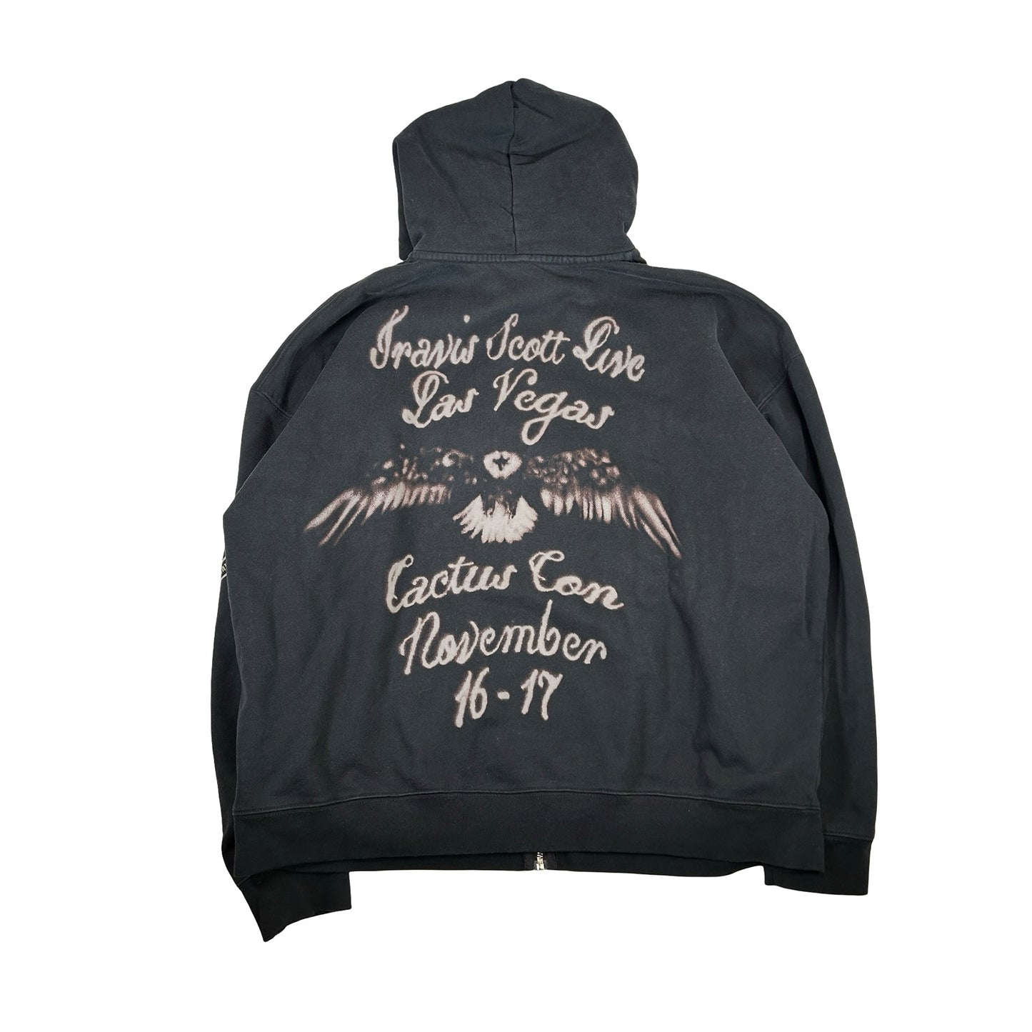 Travis Scott Utopia My Eyes Zip Hoodie Black [USED] - XXL (Used2)
