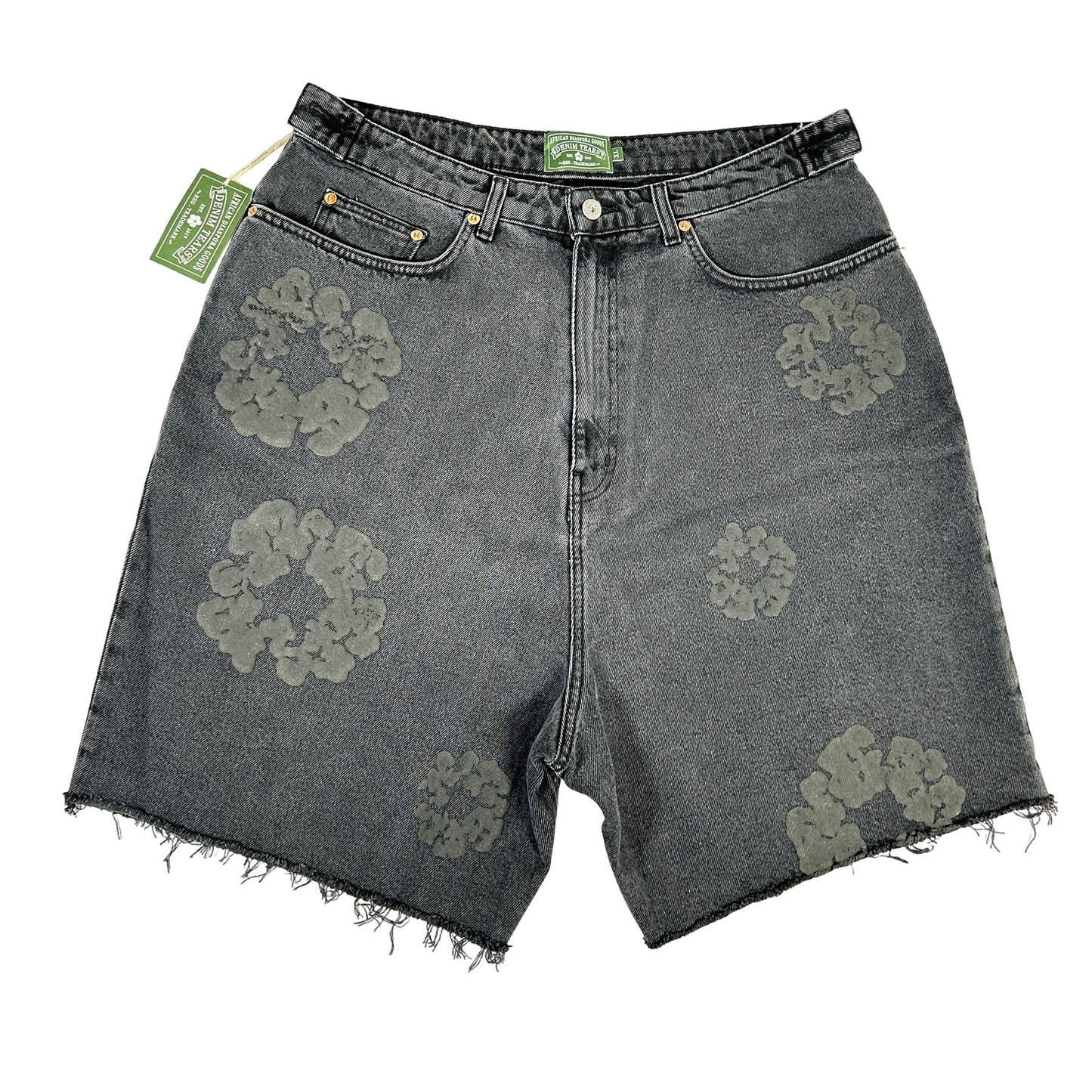 Denim Tears Mono Cotton Wreath Denim Shorts Black [USED] - XL (Used)