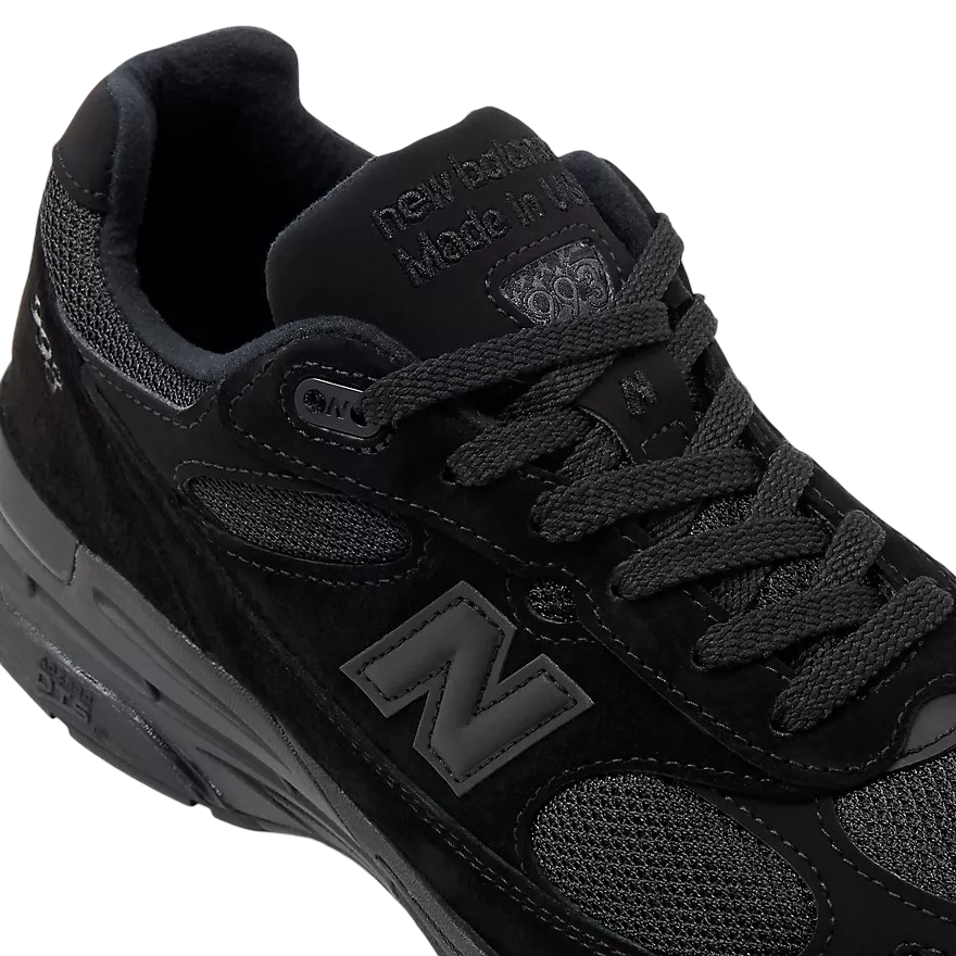 U993BL New Balance 993 MiUSA Triple Black Suede