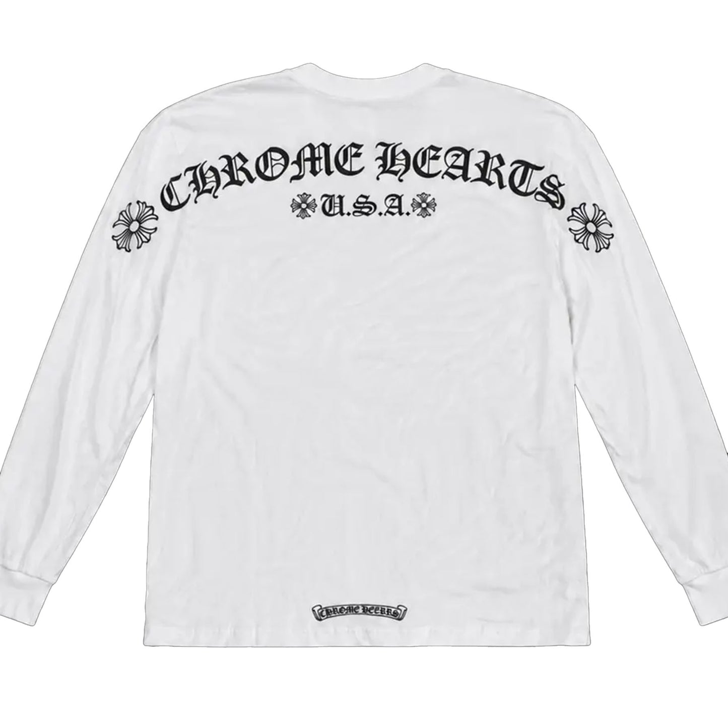 Chrome Hearts USA Script Logo Long Sleeve T-Shirt White