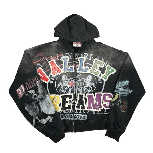 Vale Forever Blasted Zip Up Hoodie Black [USED] - XL (Used)