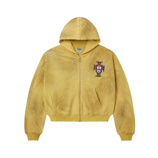 Vale Forever Valley Dreams Yellow Cluster Zip Up Hoodie