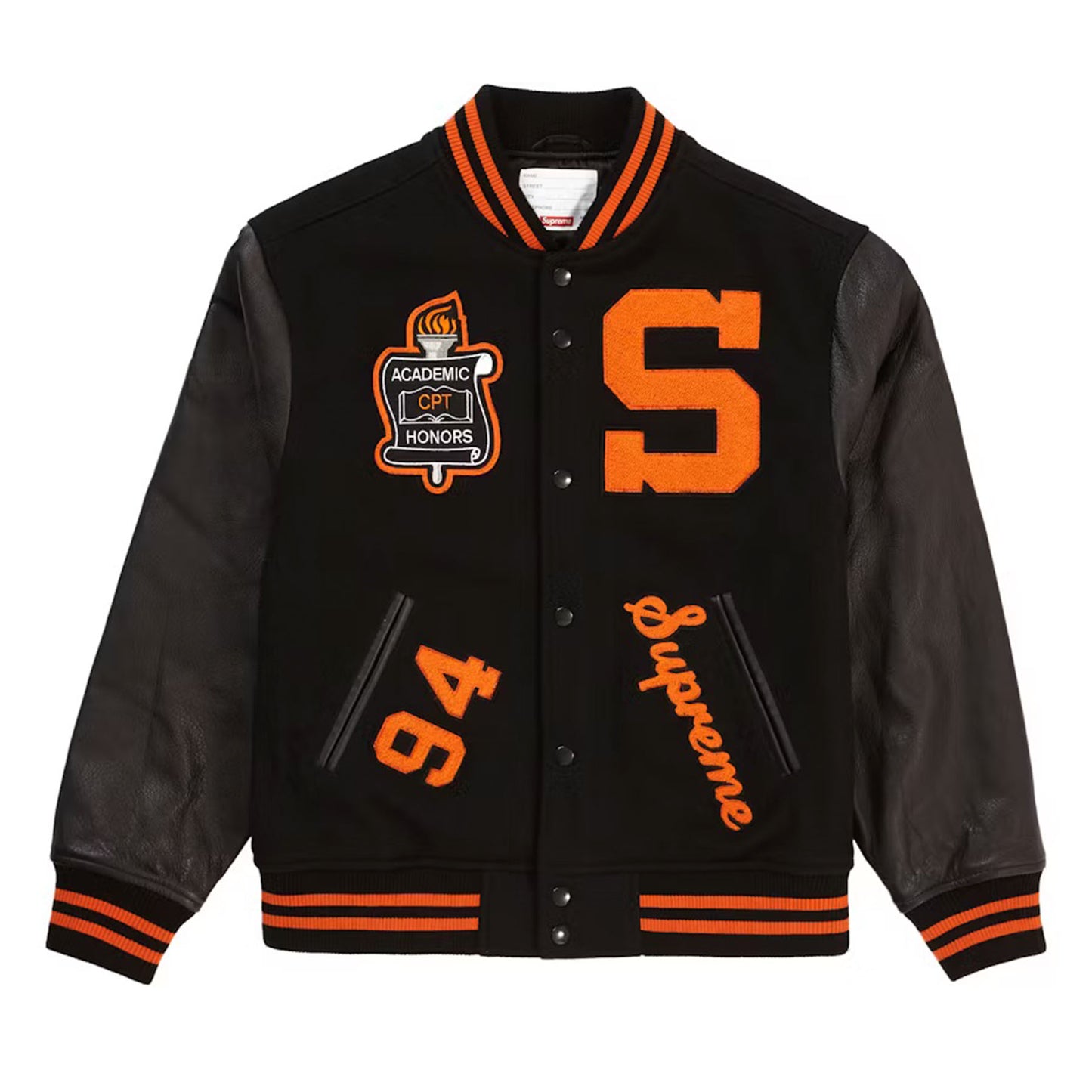 Supreme Team Varsity Jacket Black [USED] - XL (Used2)