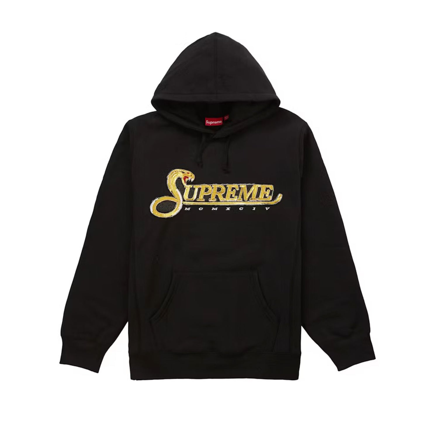 Supreme Sequin Viper Hooded Sweatshirt Black [USED] - M (Used)