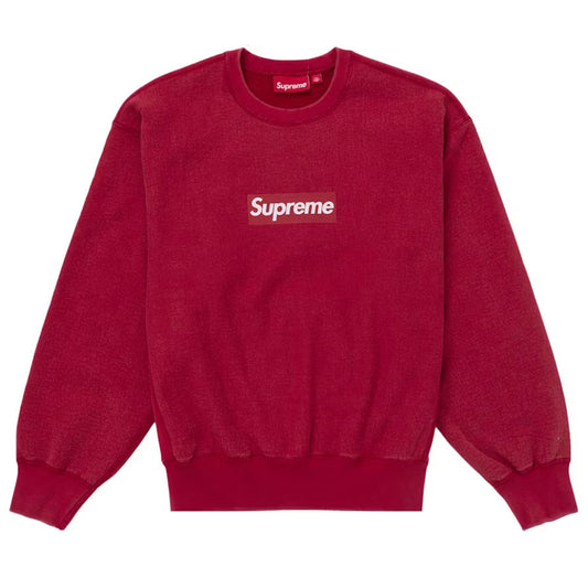 Supreme Washed Box Logo Crewneck Red