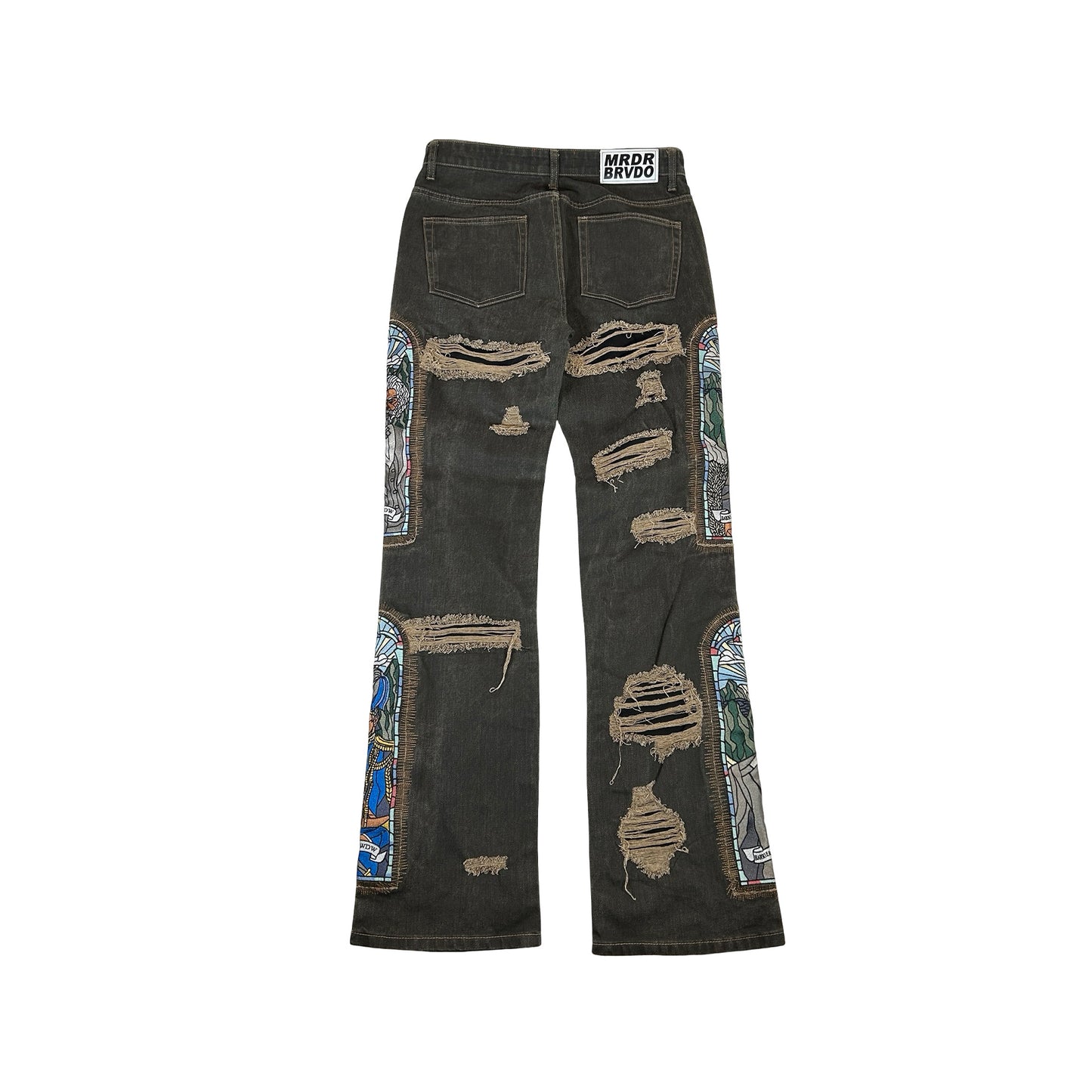 Who Decides War Multicolor Barriers Bootcut Jeans [USED] - 30 (Used)