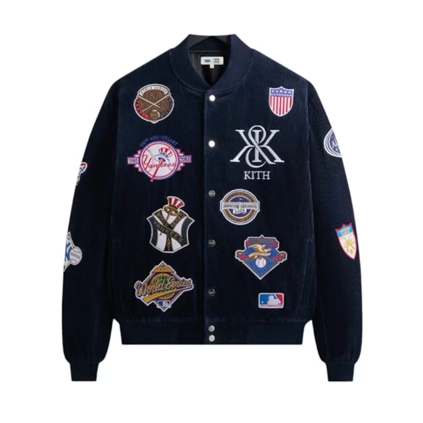 Kith x New York Yankees Corduroy Avery Bomber Jacket Nocturnal [USED] - L (Used)